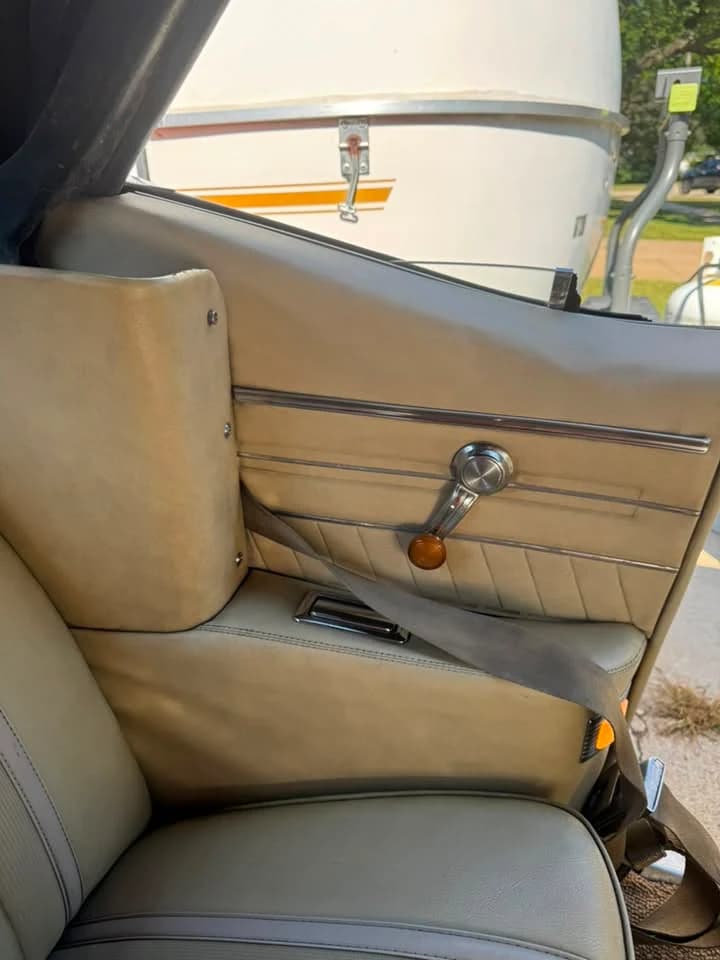 Passenger seat and door panel before detailing